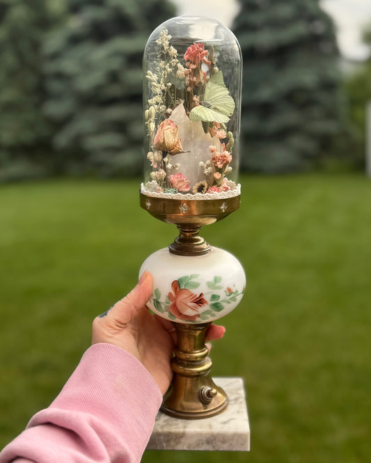 Moon Shard in Vintage Lamp Base