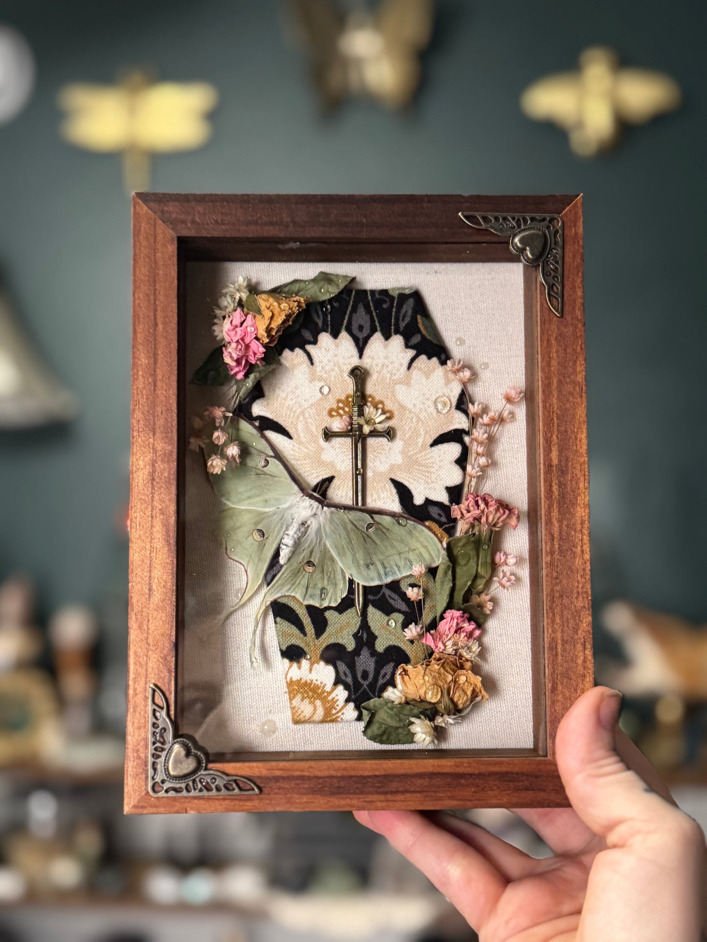 Luna & Floral Coffin Shadowbox