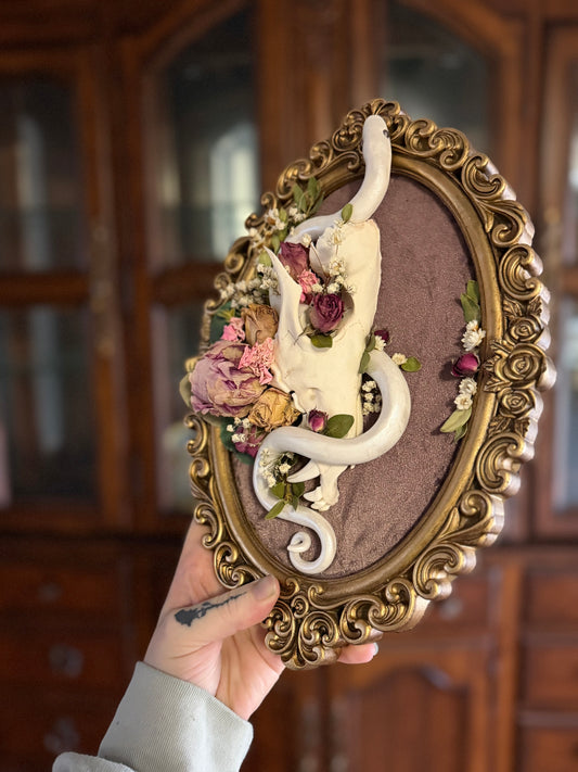 Fox Skull and Peonies