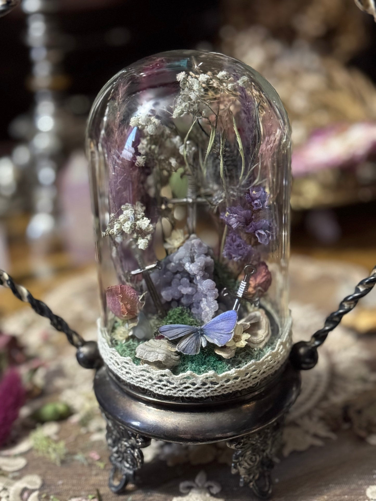 Three of Swords in Vintage Bridal Basket