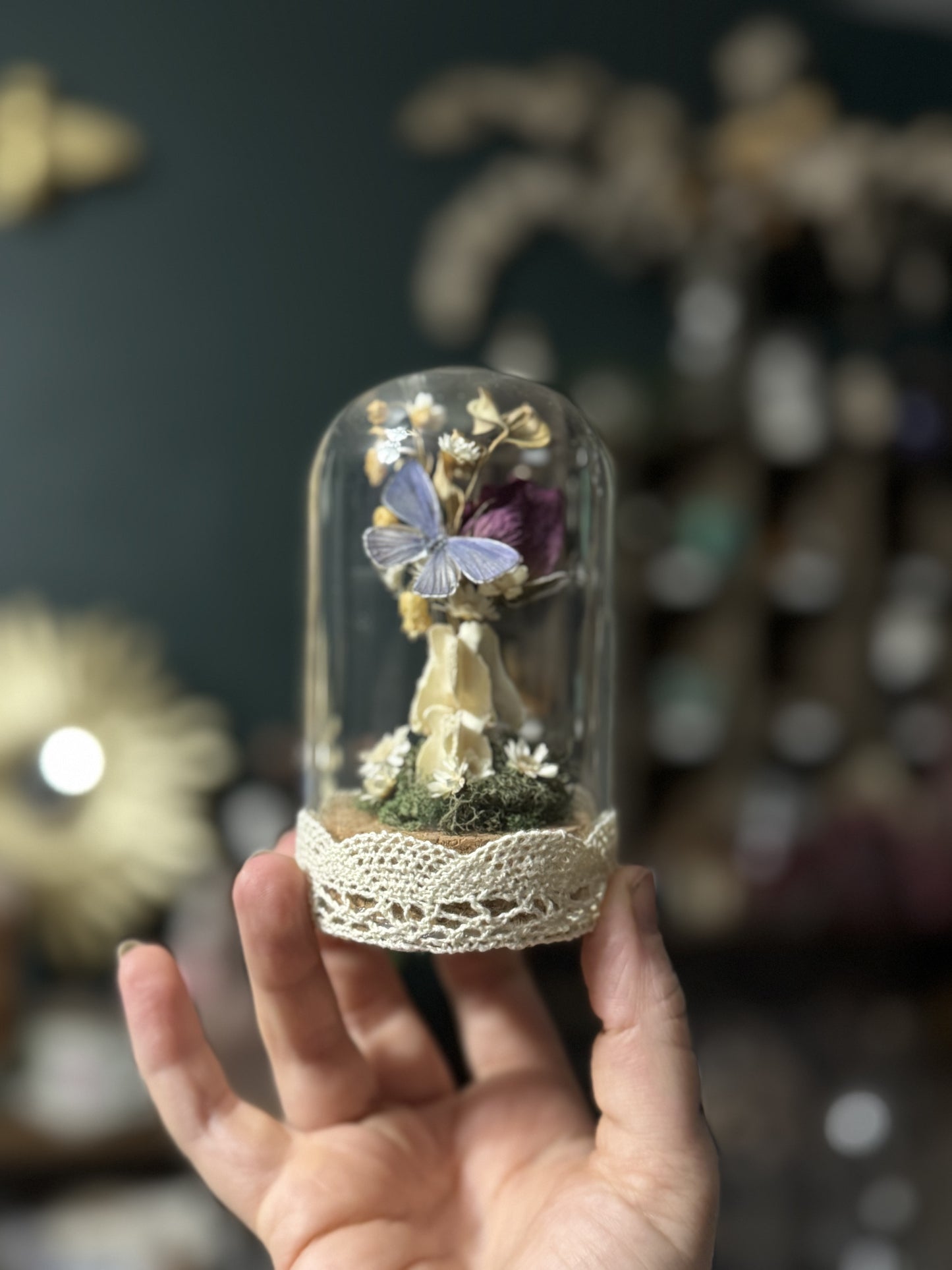 Blue Hedge Bone Bouquet