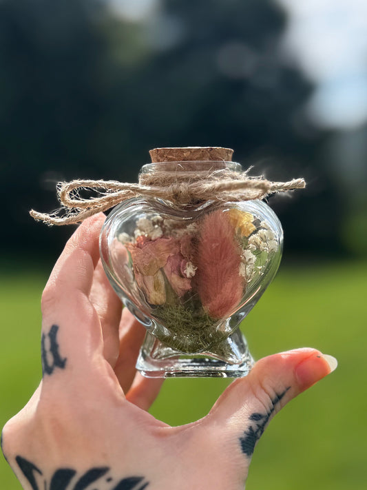 Heart-Shaped Curio Jar - Morpho