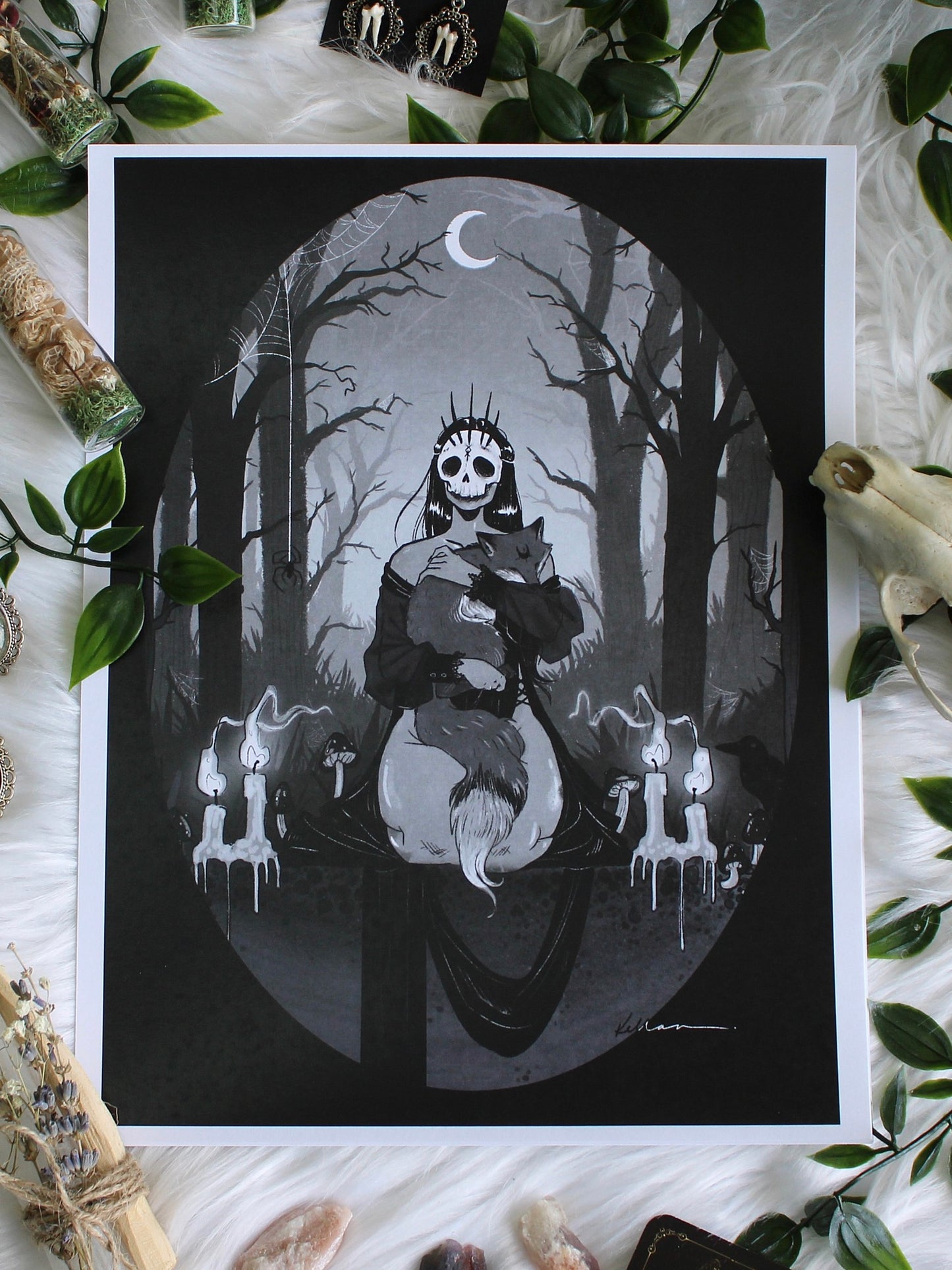 Candle Lit Witch Print