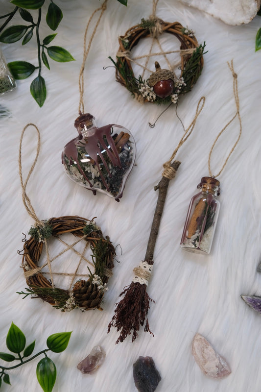 Witchy Yuletide Ornament SET