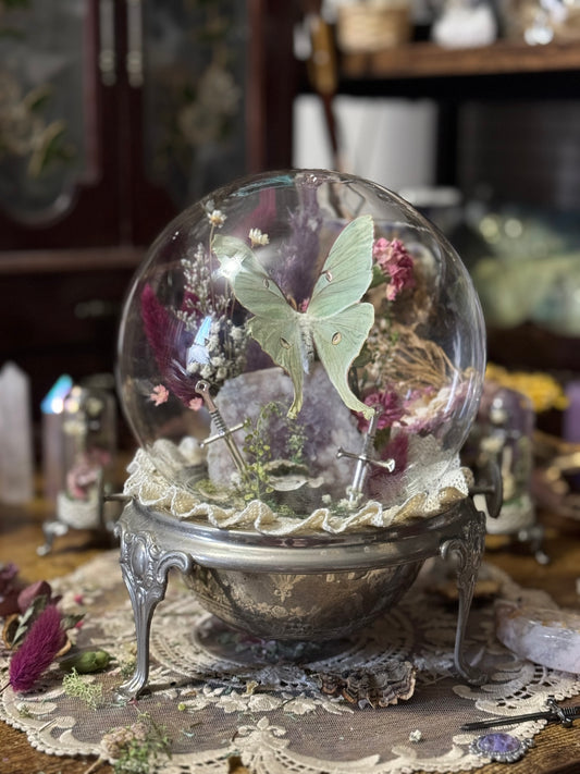 Luna & Strawberry Amethyst in Vintage Silver Burner