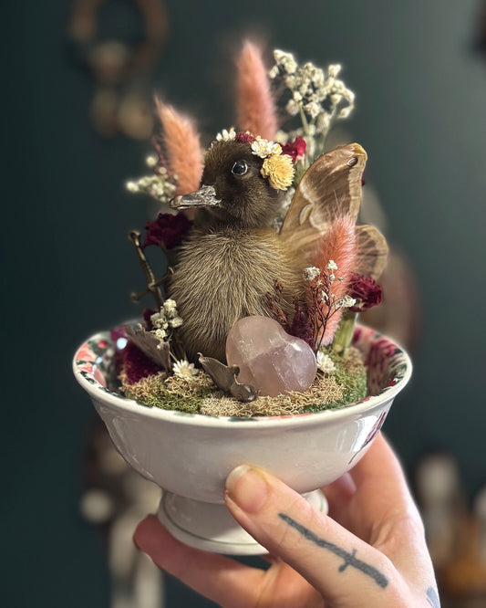 Faerie Duckling in Rose Quartz
