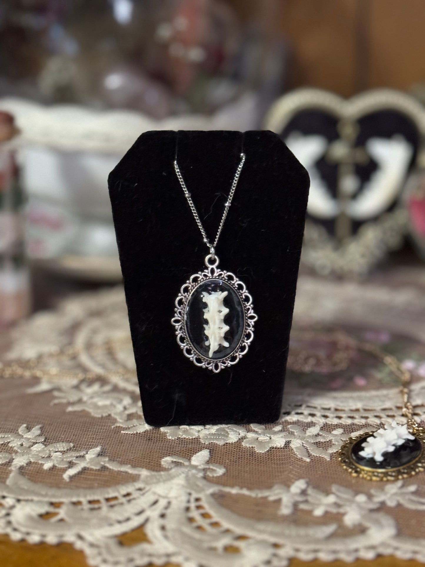 Snake Spine Necklace in Silver