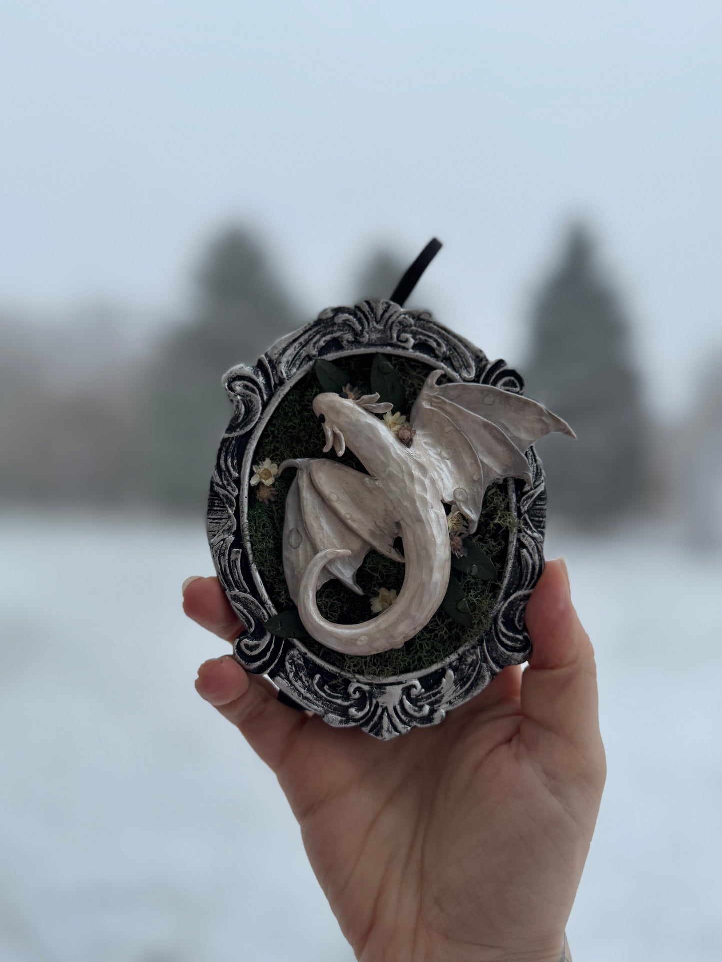 A Silver Winged Wyrmling Frame S