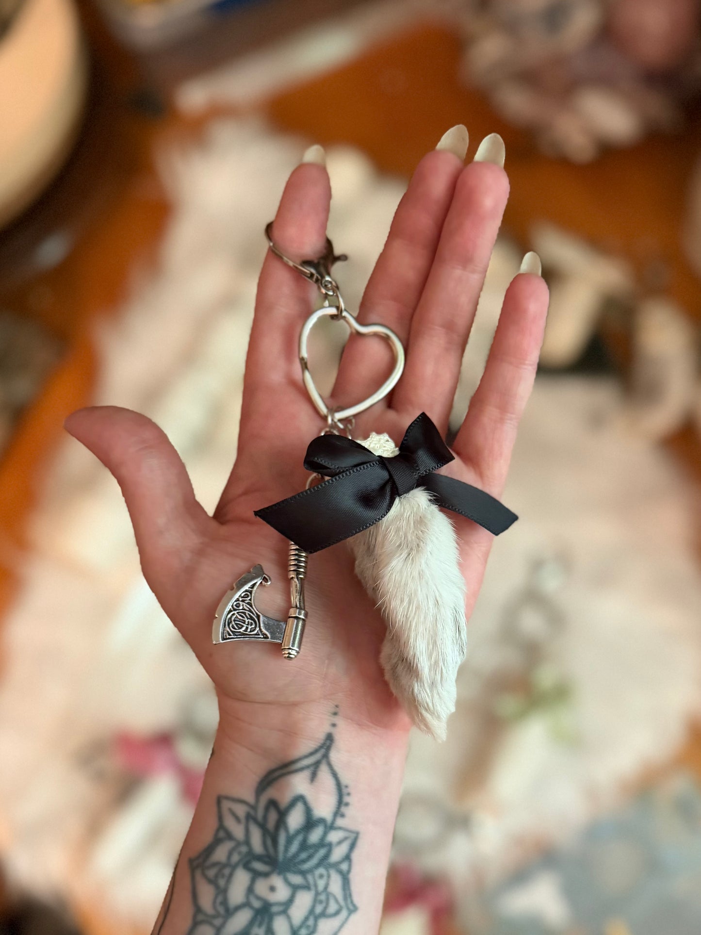Medieval Bunny Paw Keychain