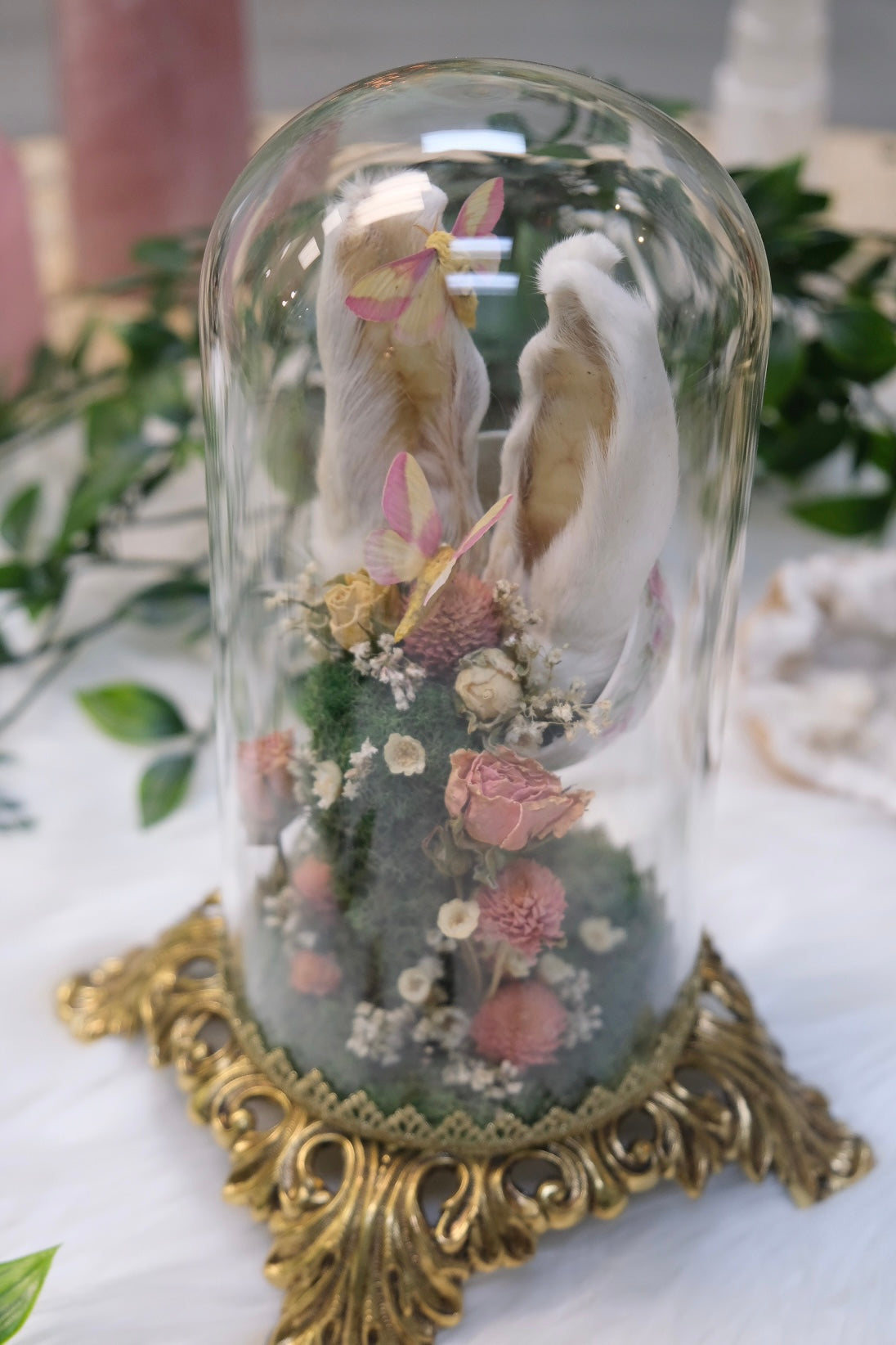 Pouring Tea Cup with Rosy Maples