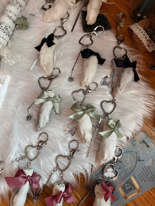 Medieval Bunny Paw Keychain