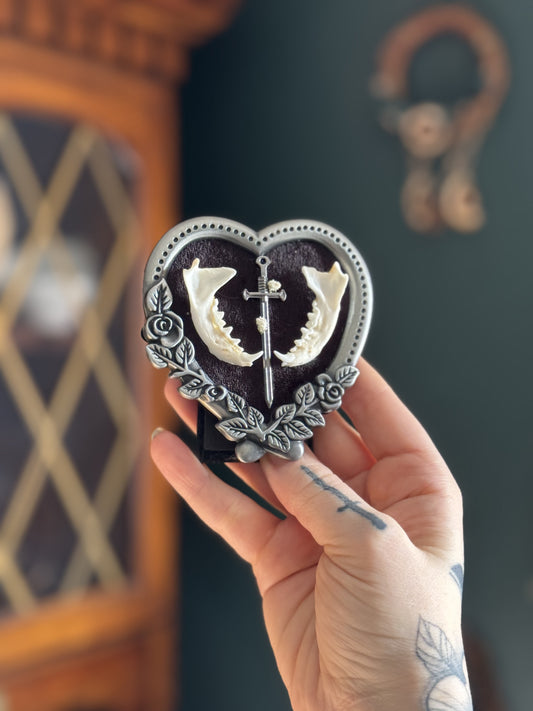 Mighty Little Mink Mandibles in Silver