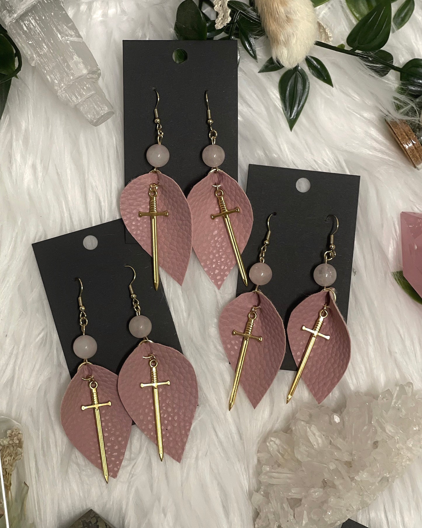 Rose Gold Dragon Scale Earrings