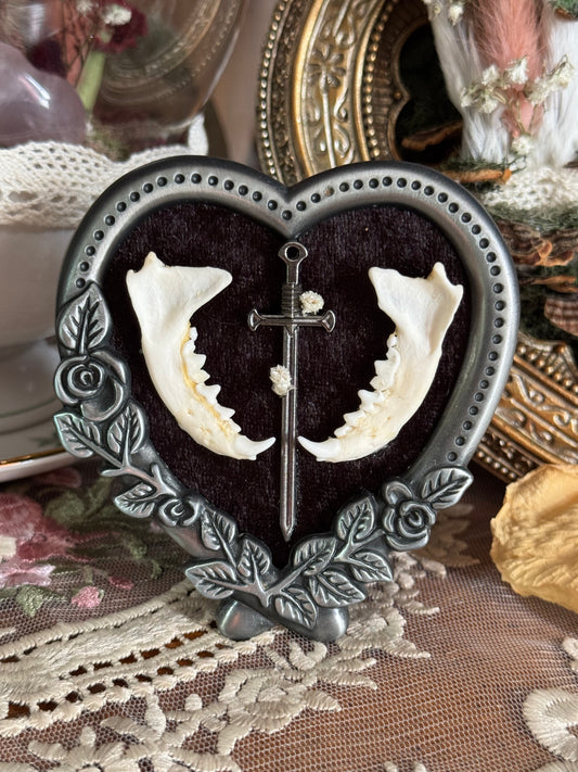 Mighty Little Mink Mandibles in Silver