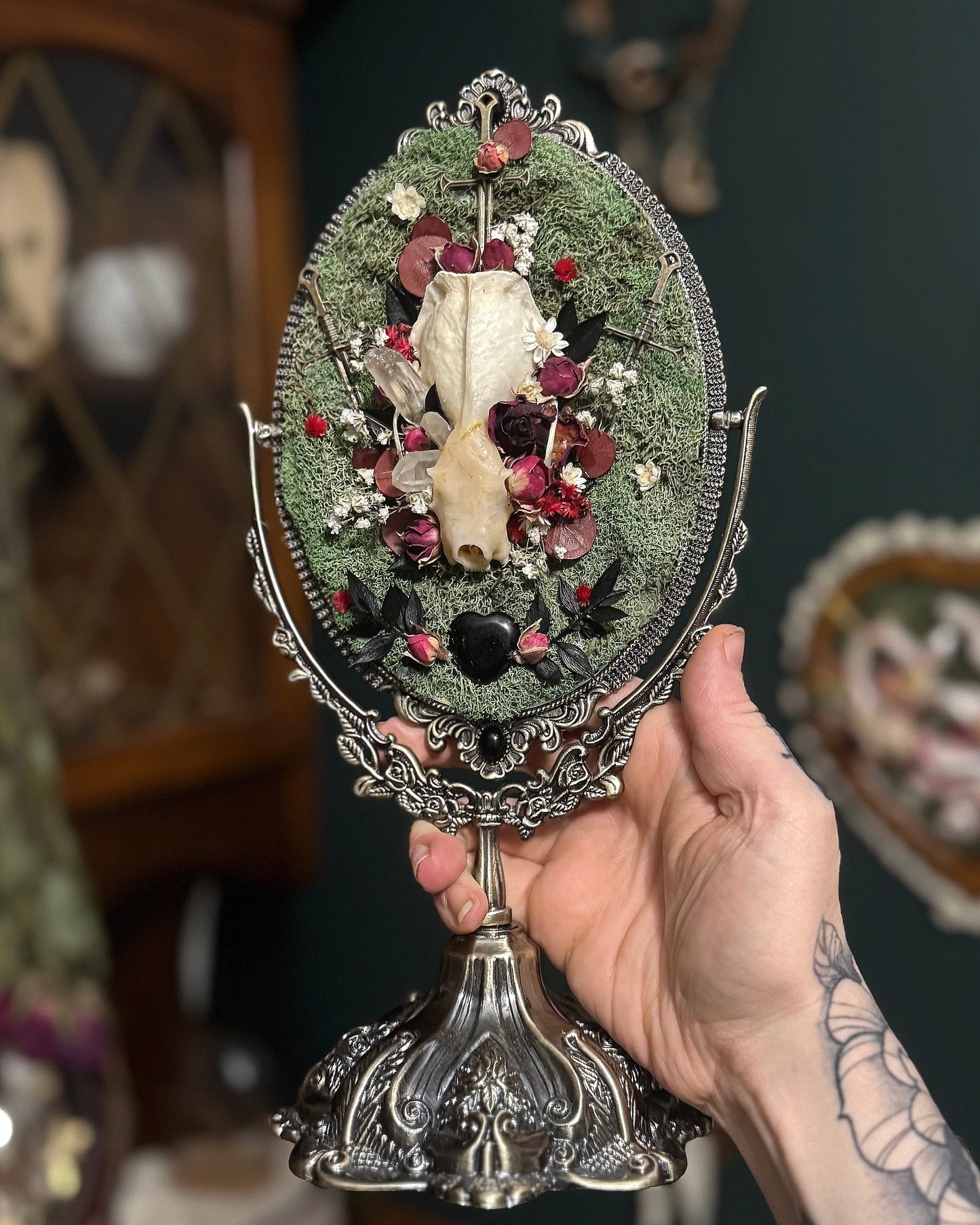 Might Mink Mirror III in Bronze