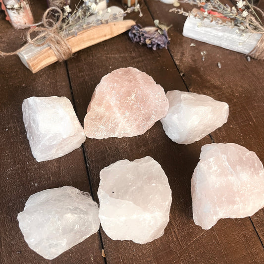 Raw Rose Quartz Chunk Medium