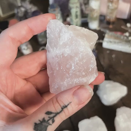 Raw Rose Quartz Chunk Medium